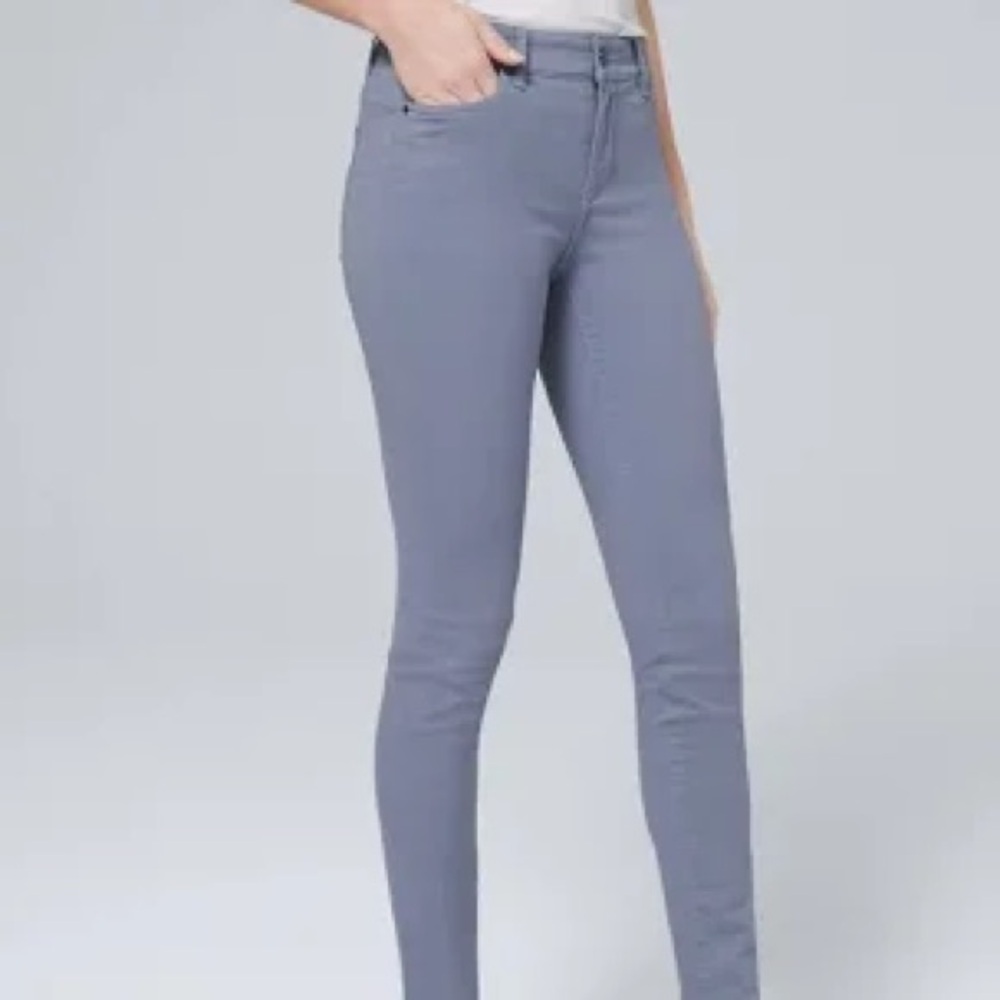 White House Black Market The Skinny Ankle Size 4 Grey Jeans